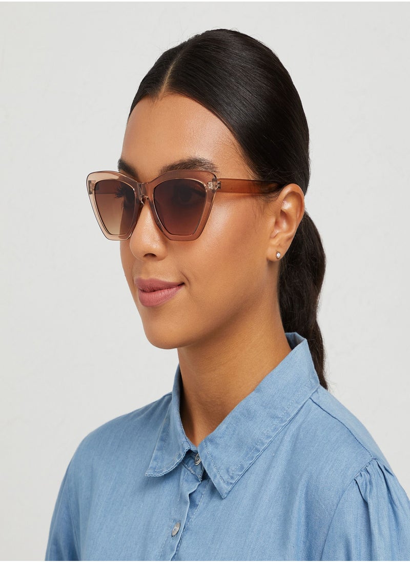 Blackout BlackOut by eyewa HATTIE Women's Cat Eye Sunglasses, Brown  - Image 5