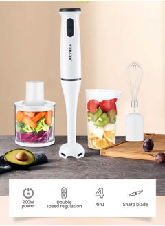 4-in-1 Hand Blender, 0.5L XL Chopper, 0.7L Beaker, Detachable Electric Stick Blender Set, SK-1715-4 White - pzsku/Z4883A1288B86D832737CZ/45/_/1724826060/bf55ebf2-97ce-446f-bd2c-c8c296433444