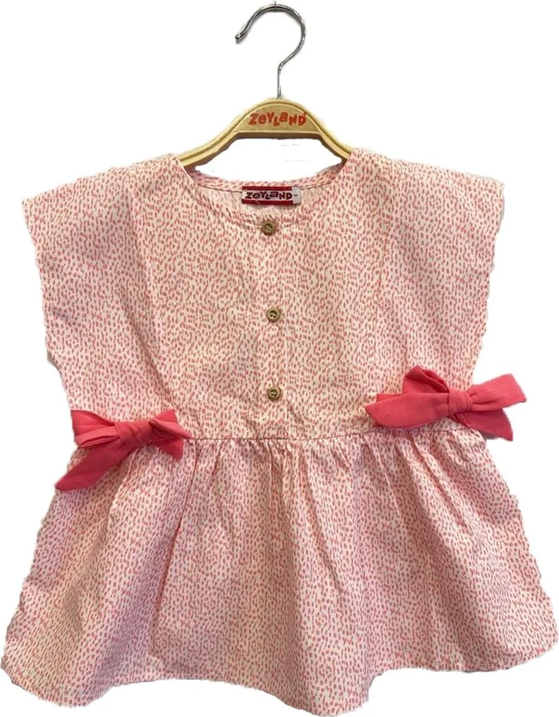 Zeyland Baby Girl Pink Buttoned Front Bow Shirt (2-7 years old)