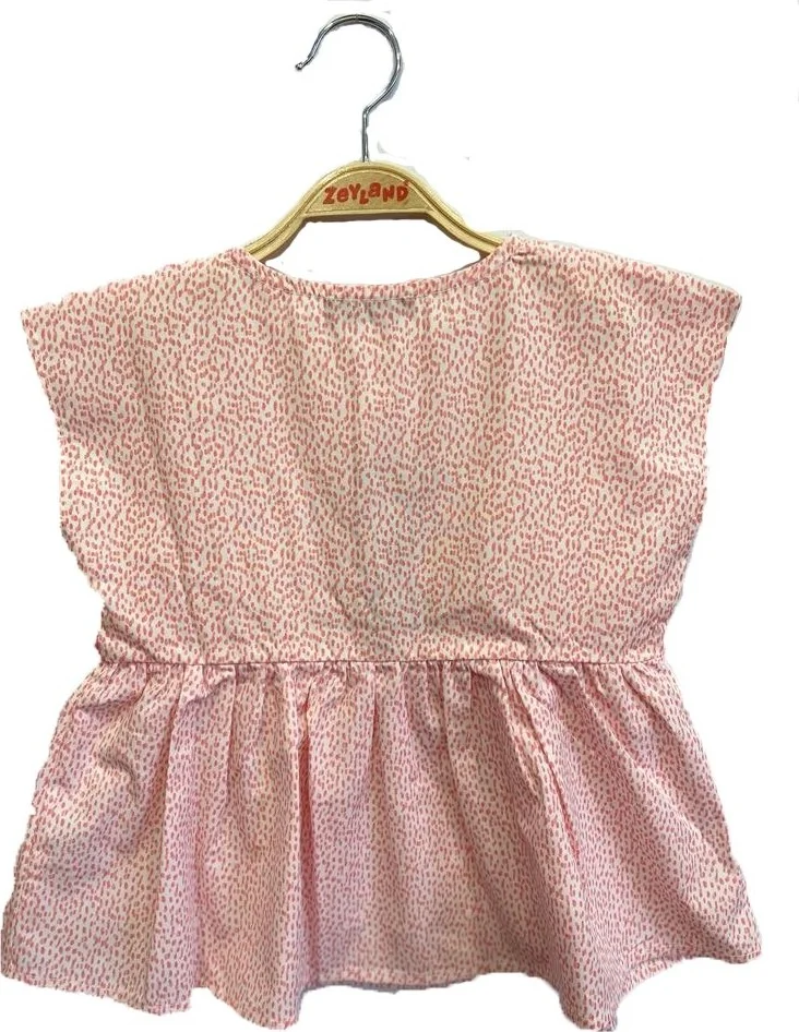 Zeyland Baby Girl Pink Buttoned Front Bow Shirt (2-7 years old)