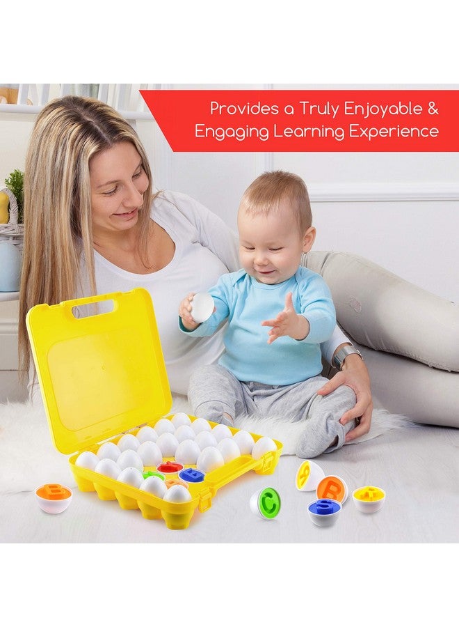 Play Brainy Play Brainy Montessori Alphabet Matching Eggs, 26 Pc. ABC Letter Set, Educational Early Learning Toys and Shape Recognition Sorter Puzzle for Toddlers and Preschool Students, Easter Gift  - Image 4