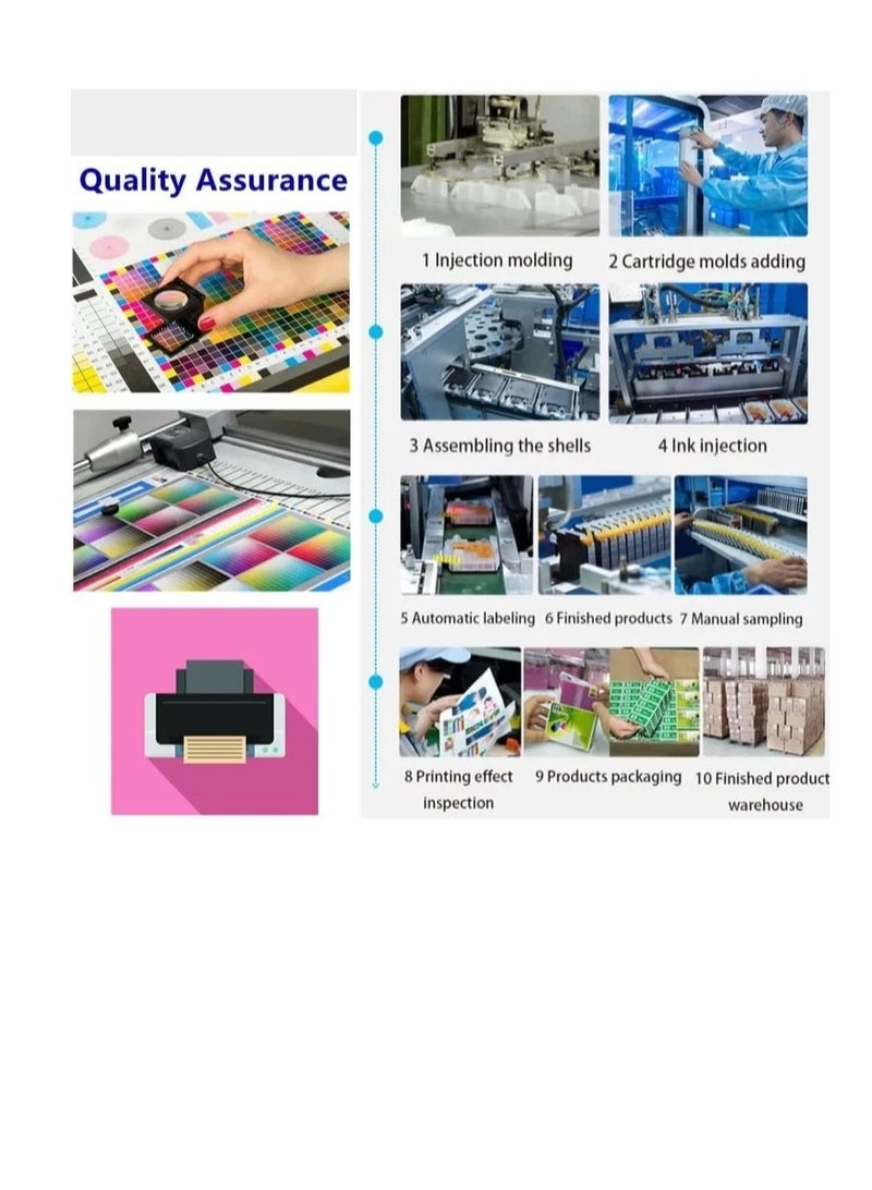 GT Ink GT53 Black GT52 Cyan GT52 Yellow GT52 Magenta inks for Compatible HP Printers 315 316 319 415 416 500 515 525 516 530 580 585 Printers. Black 90ML Color 70ML. - Image 3