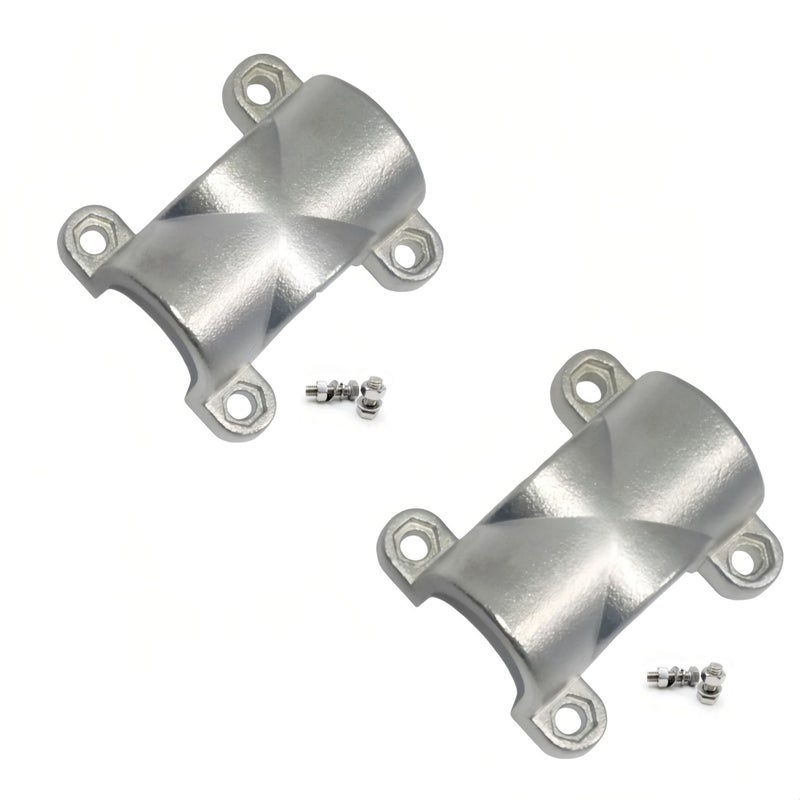 Keehui Marine Grade 316 Steel Stainless Tube Mount handrail Cross Tube Clamp for 1inch Tube 2SETS - Image 2