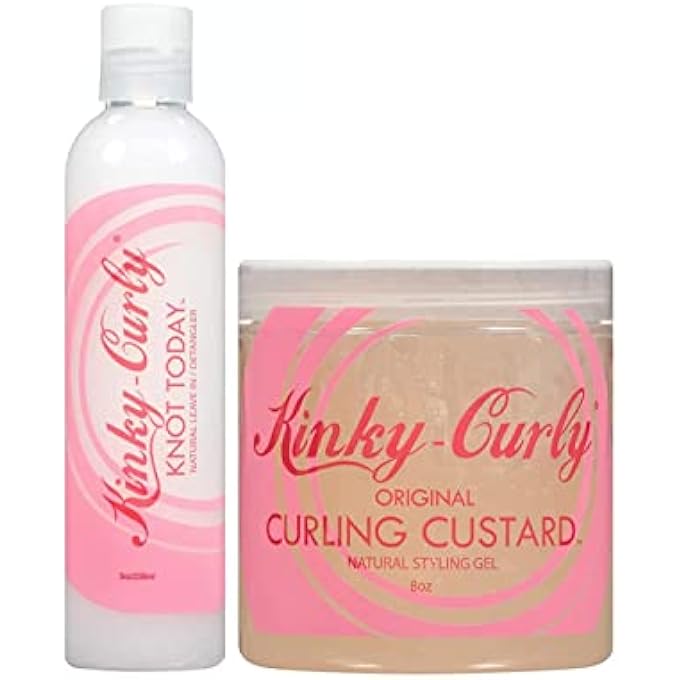 Kinky Curly KNOT TODAY LEAVE IN CONDITIONER AND CURL CUSTARD GEL -8OZ - Image 1