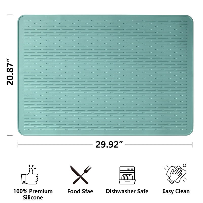 Anevna Stove Top Cover for Electric Stove- Range Covers for Electric Stove,Silicone XXL Dish Drying Mat, Glass Cooktop Covers, Flat RV Range top Mats (Gray, 30"x21") - Image 2