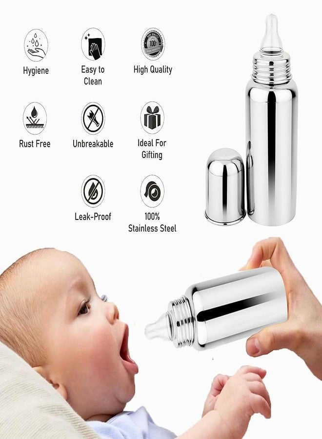 Solida Baby Milk Bottle, Stainless Steel 250ml - Image 2