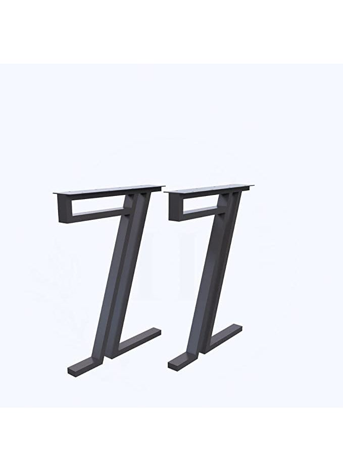 AVVIC MART AVVIC MART Metal Table Legs Heavy Duty Industrial Table Base 28 inch Height 20 inch Wide Black Metal Furniture Legs Modern Dining Coffee Table Legs DIY Desk Legs Set of 2 only Legs 7_Shape  - Image 1