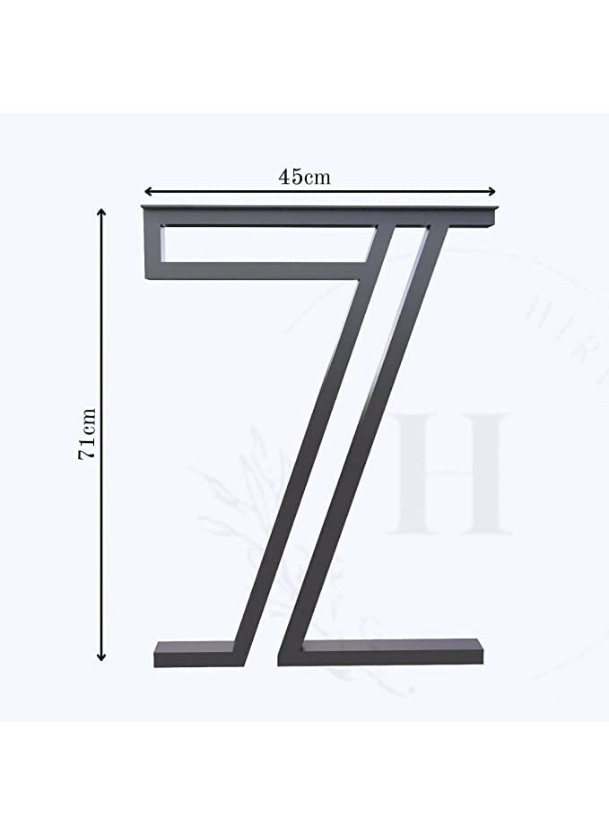 AVVIC MART AVVIC MART Metal Table Legs Heavy Duty Industrial Table Base 28 inch Height 20 inch Wide Black Metal Furniture Legs Modern Dining Coffee Table Legs DIY Desk Legs Set of 2 only Legs 7_Shape  - Image 2