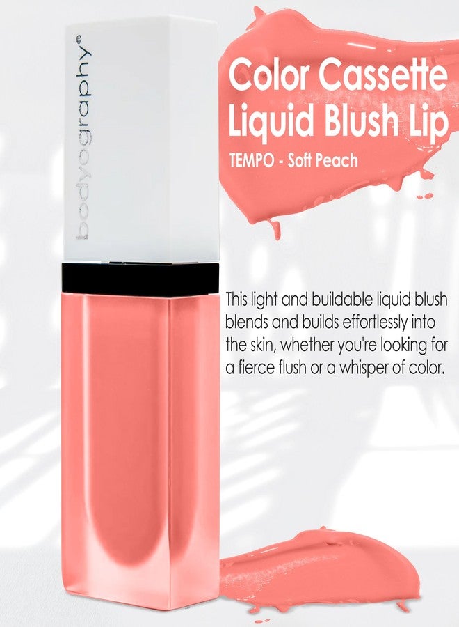 Bodyography Color Cassette Liquid Blush and Lip Tint - Multi Tasking Liquid Blush and Lip Product - Tempo - Image 3