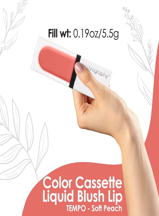 Bodyography Color Cassette Liquid Blush and Lip Tint - Multi Tasking Liquid Blush and Lip Product - Tempo - Image 5