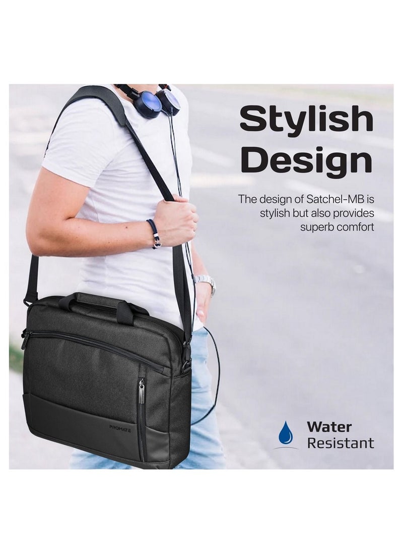 PROMATE - Messenger Bag, Lightweight 15.6-Inch Laptop Bag With Secure Zippers, Water-Resistance, Luggage Belt, Front Pocket And Multiple Compartments - Image 1