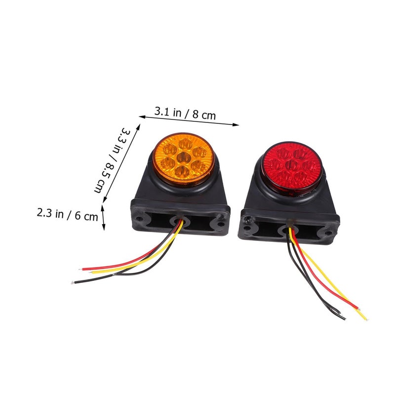 أضواء مقطورة LED حمراء مزدوجة الجوانب احترافية للسيارات والشاحنات، قطعتان - Image 3