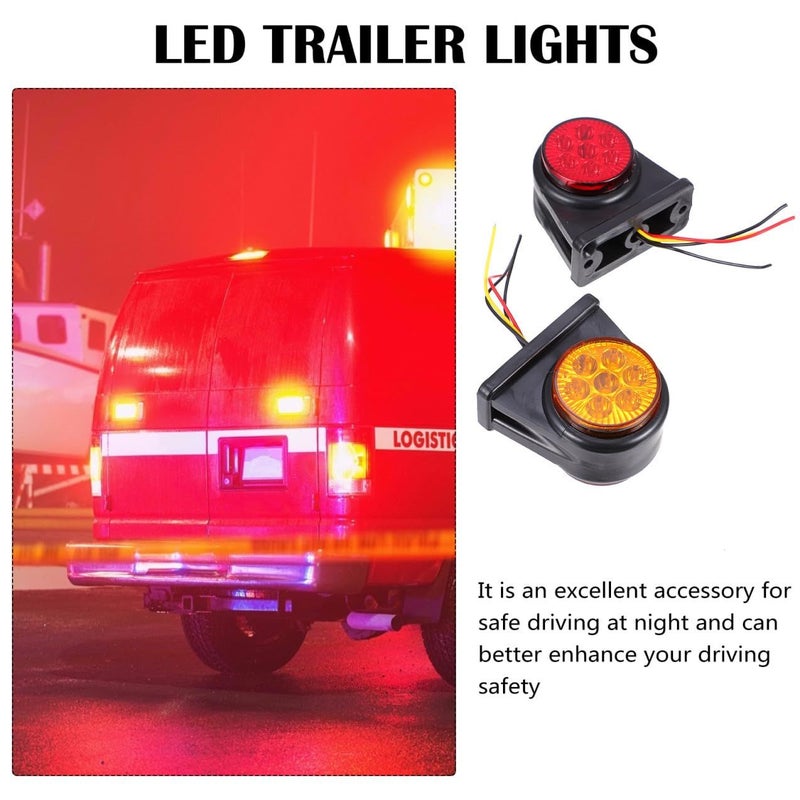 أضواء مقطورة LED حمراء مزدوجة الجوانب احترافية للسيارات والشاحنات، قطعتان - Image 4