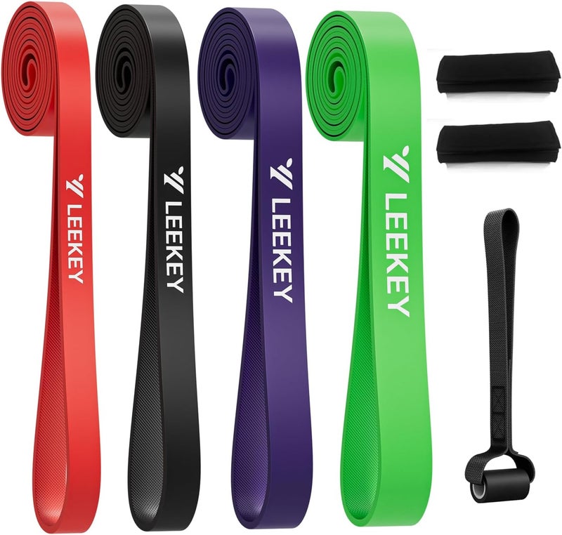 Leekey Resistance Bands, Exercise Bands with Handles,Pull Up Assist Bands - Band Set with Door Anchor - Bands for Working Out,Band for Men and Women Fitness Training,Home Workouts - Image 1