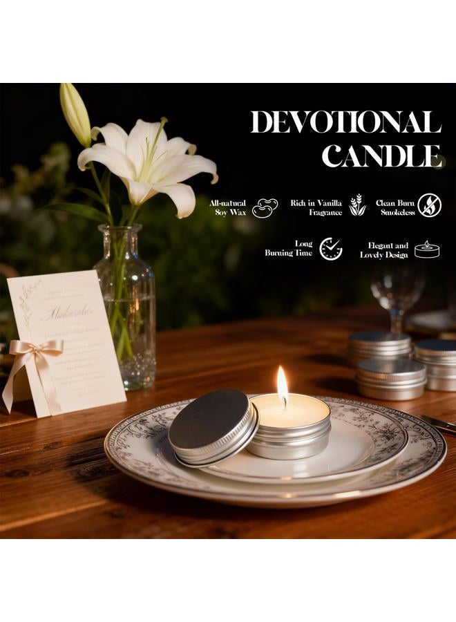 Veiuwa 100 Pcs 1 Oz Mini Vanilla Scented Soy Candle Set,Wedding Favors for Guests Bulk 100,The Quantity of Multiple Sets Meets Your Needs for Wedding and Party Gifts and Party Favors. - Image 5
