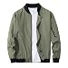URBANFIND Mens Slim Fit Lightweight Sportswear Jacket Casual Bomber Jacket US L Avocado Green - Image 2
