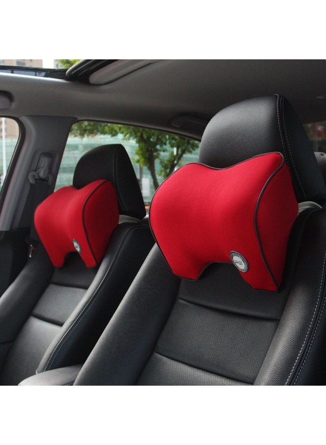 ICOMFYWAY Car Neck Support Pillow for Driving, Car Seat Headrest Pillow with Soft Memory Foam (Red) - Image 5