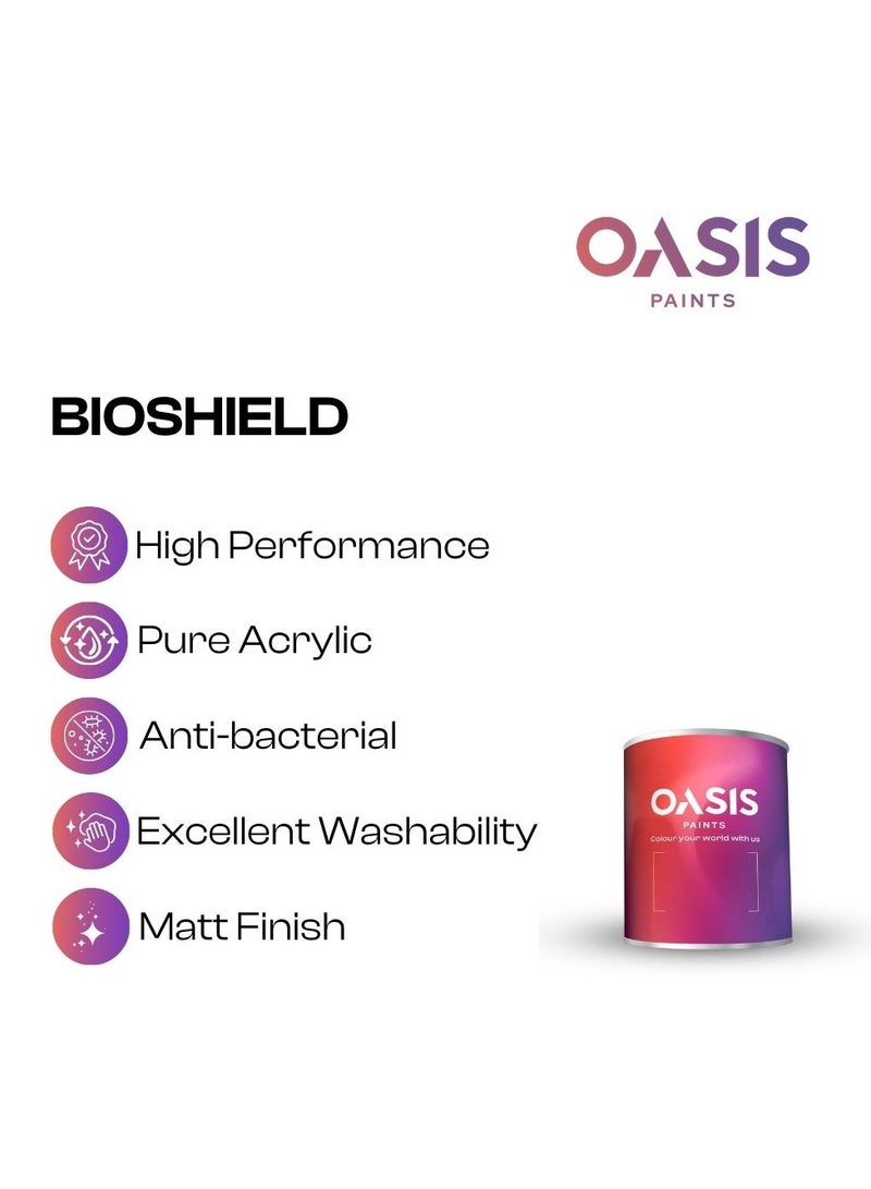  اويسس اصباغ أوسيس بيوشيلد طلاء مضاد للبكتيريا 900 مل – حماية طويلة الأمد، تشطيب مطفي ناعم، أساس مائي - Image 2