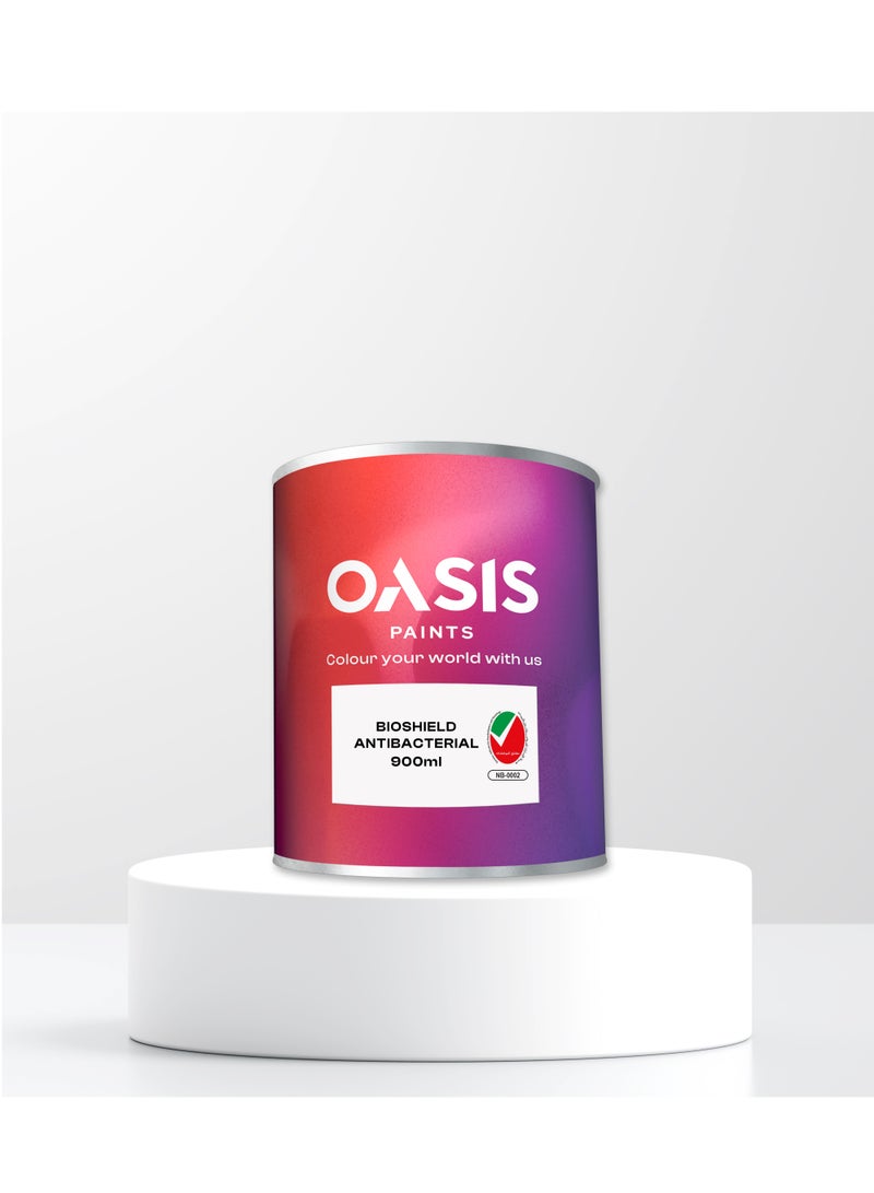  اويسس اصباغ أوسيس بيوشيلد طلاء مضاد للبكتيريا 900 مل – حماية طويلة الأمد، تشطيب مطفي ناعم، أساس مائي - Image 1
