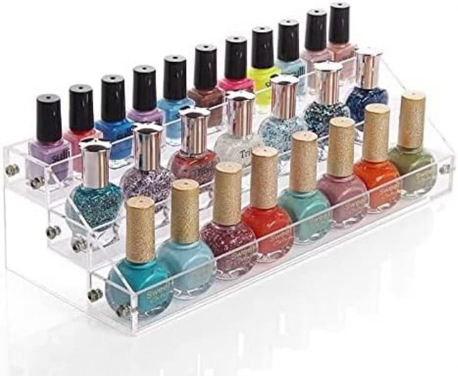 GOTOTOP - Durable Acrylic Nail Polish Display Stand Holder Cosmetic Makeup Clear Varnish Flexible use switching - Image 1