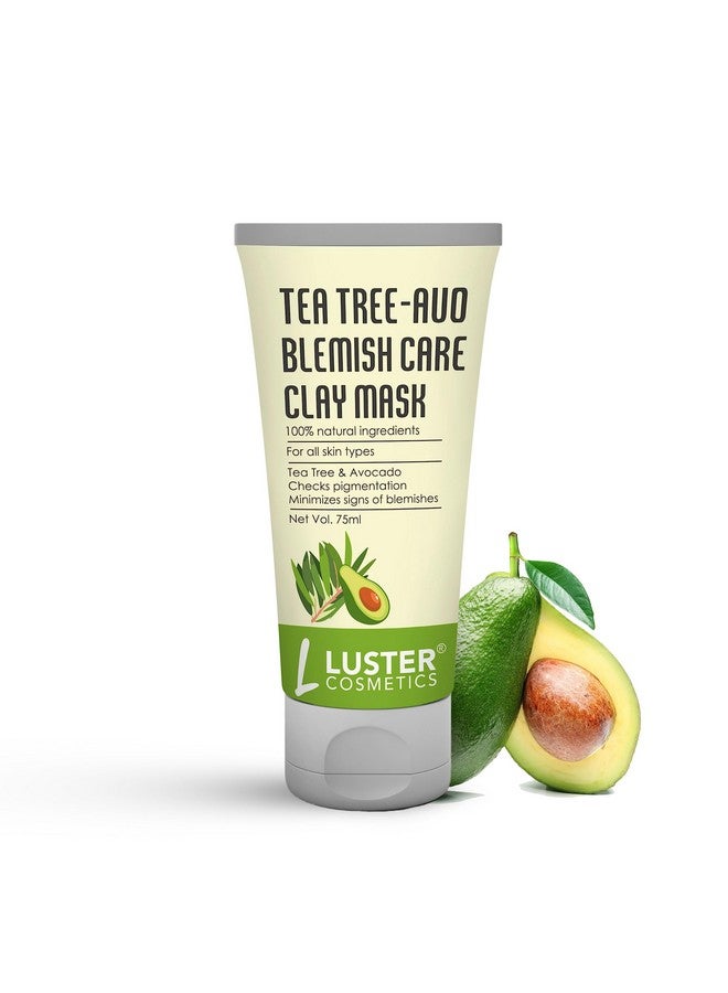 Luster Cosmetics Tea Tree - Auo Blemish Care Clay Mask |Improves Skin Tones |Acne Removing - 75ml - Image 1