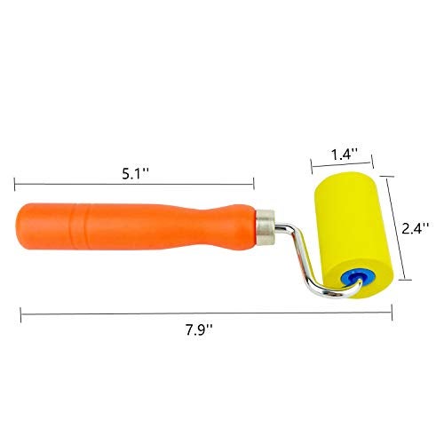 CARTINTS Soft Seam Roller Tool, Safely Install Wallpaper, Vinyl Wrap, Window Film, with 2.4inch Sponge Roller Head and Comfortable Handle, 7.9inch Length - Image 3
