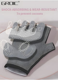 GROIC Weavke Gloves are All Protected, Gym Exercise Gloves, Refers to Joint Weight Weightless Gloves, Riding Gloves Silicone Shockproof Sports Gloves, Sports Protective Supplies  - Image 3