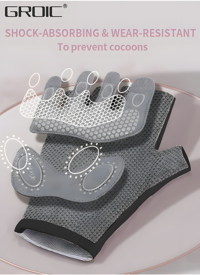 GROIC Weavke Gloves are All Protected, Gym Exercise Gloves, Refers to Joint Weight Weightless Gloves, Riding Gloves Silicone Shockproof Sports Gloves, Sports Protective Supplies  - Image 3