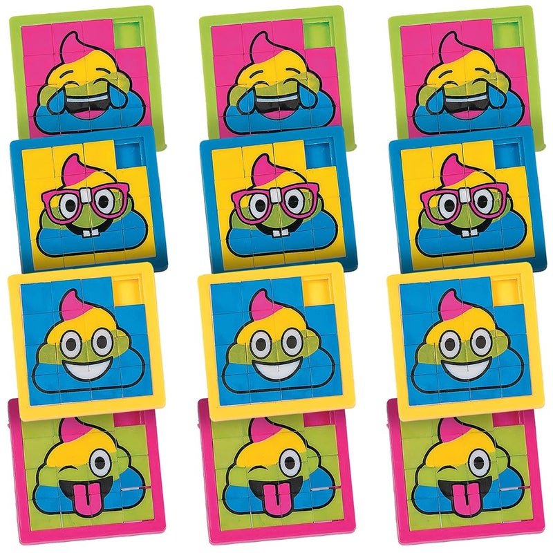 Fun Express Rainbow Poop Smile Slide Puzzles Set of 12 - Image 3