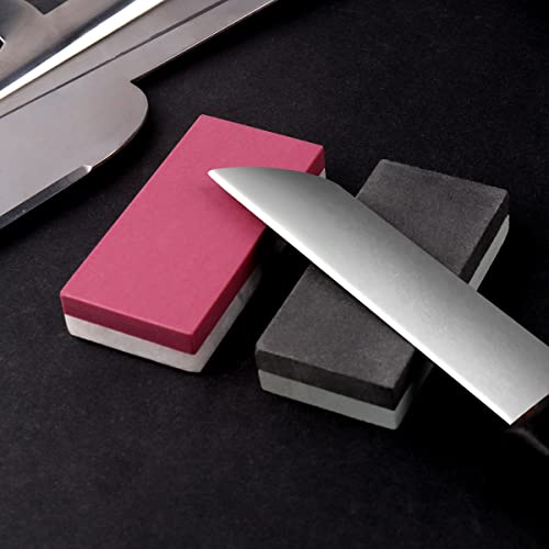 CBRIGHT Small Combination Sharpening Stone,2pcs Dual-Sided Fine and Coarse Mini Whetstone (400#/800#) and(3000#/10000#) Polishing Edge Stone Set [1.97x0.98x0.39inch] - Image 5