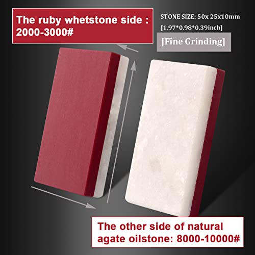 CBRIGHT Small Combination Sharpening Stone,2pcs Dual-Sided Fine and Coarse Mini Whetstone (400#/800#) and(3000#/10000#) Polishing Edge Stone Set [1.97x0.98x0.39inch] - Image 3