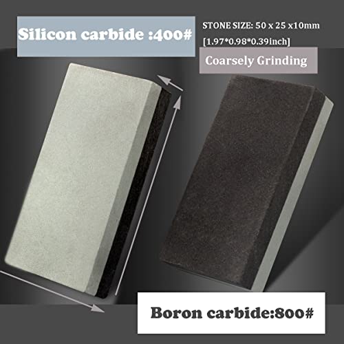 CBRIGHT Small Combination Sharpening Stone,2pcs Dual-Sided Fine and Coarse Mini Whetstone (400#/800#) and(3000#/10000#) Polishing Edge Stone Set [1.97x0.98x0.39inch] - Image 4