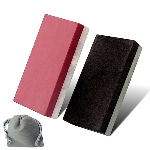 CBRIGHT Small Combination Sharpening Stone,2pcs Dual-Sided Fine and Coarse Mini Whetstone (400#/800#) and(3000#/10000#) Polishing Edge Stone Set [1.97x0.98x0.39inch] - Image 1
