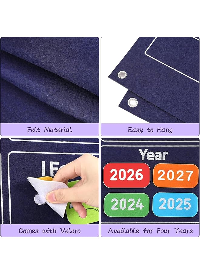 erorex My First Daily Calendar Preschool Classroom Must Haves Circle Time Center Classroom Pocket Chart Educational Pocket Chart Calendar And Weather Chart For Classroom Felt Board For Toddlers - Image 5