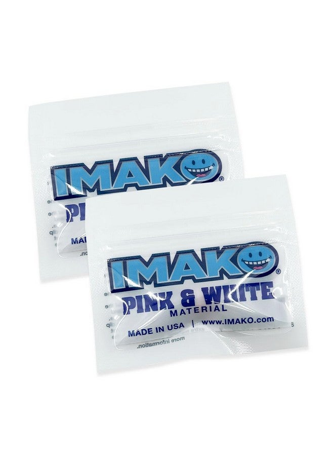 Imako Cosmetic Moldable Fitting Material (Pink & White) - 2 Pack - Gums and Teeth - Made in USA - Image 1