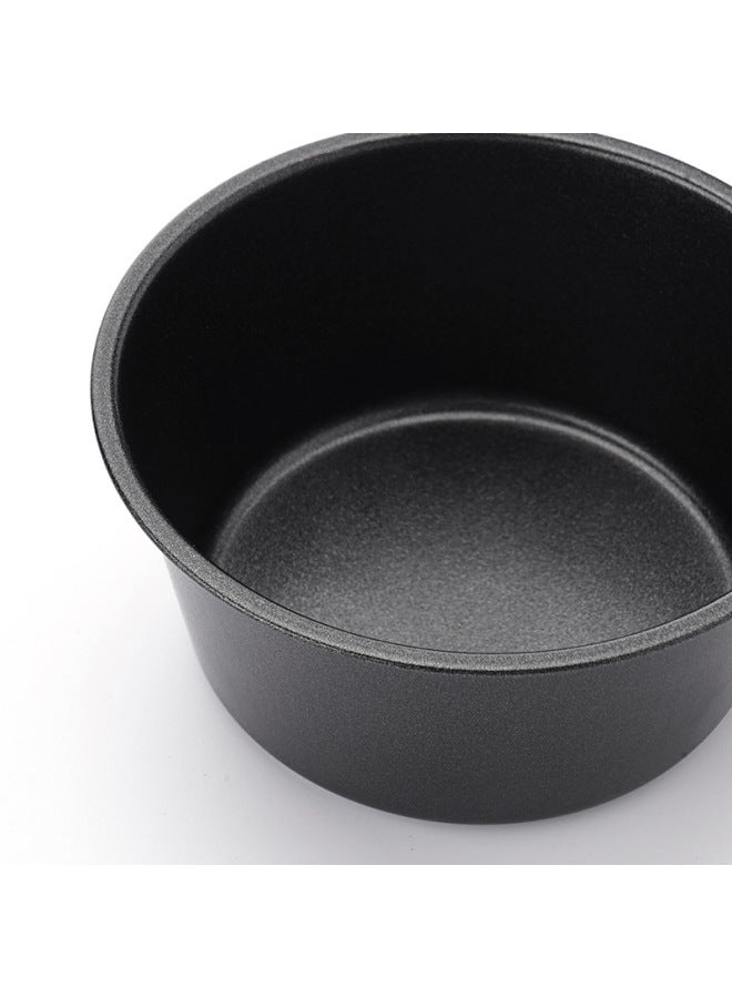 Round Carbon Steel Non-stick Pudding Cup Muffin Cake Mold Pudding Cup Egg Tart Egg Tower Integrated Molding Small Cake Mold-Specifications:100ml Short Pudding Cup - Image 4
