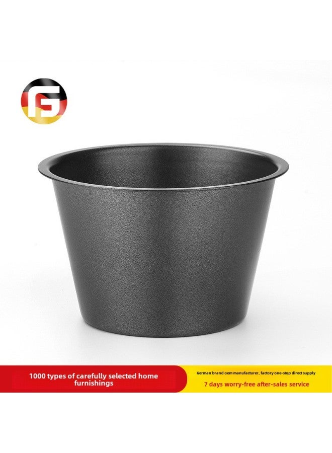 Round Carbon Steel Non-stick Pudding Cup Muffin Cake Mold Pudding Cup Egg Tart Egg Tower Integrated Molding Small Cake Mold-Specifications:100ml Short Pudding Cup - Image 2