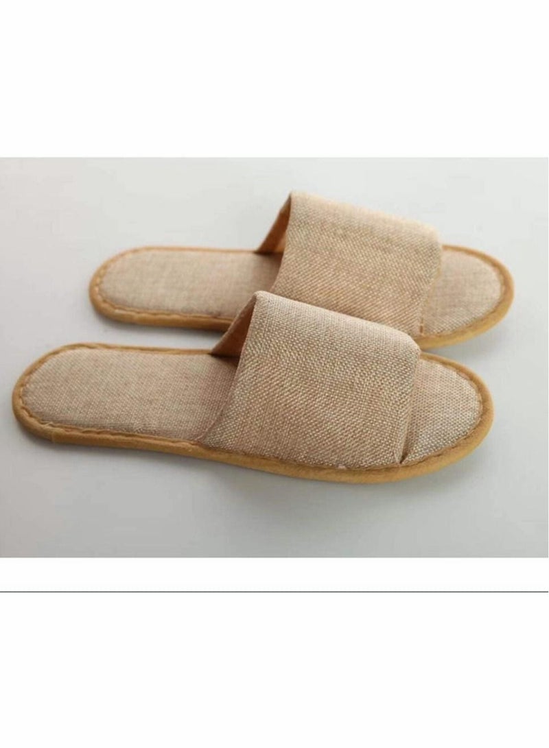 Excefore Spa Slippers Open Toe Slippers, Washable, Disposable, Fluffy Guests Slippers for Home, Hotel Use, Spa, Party Guest, Hotel and Travel, Fits Most Men and Women, 10 Pairs  - Image 5