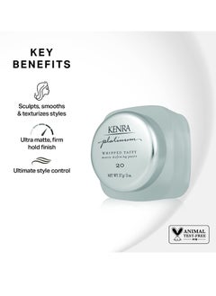 Kenra Kenra Platinum Whipped Taffy 20 | Matte Defining Paste | Delivers An Ultra-Matte, Firm Hold Finish | Sculpts, Smooths & Texturizes Styles | All Hair Types  - Image 2