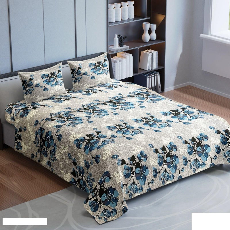 Temoli® King Size Cotton bedsheets Elastic Fitted, Elastic Fitted bedsheets King Size 78x78x10 inch with 2 Pillow Covers (Box-Grey) - Image 5