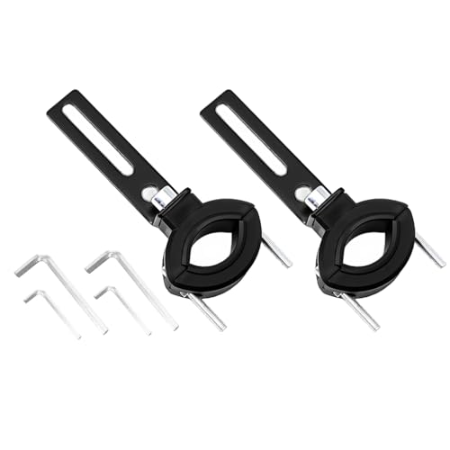 STHIRA® 2Pcs Motorcycle Fog Light Mount Bracket Accessories, Universal Adjustable Clamp Holders for Auxiliary Driving Lights, Compatible with Most Motorbike Handlebars & Crash Bars - Image 1