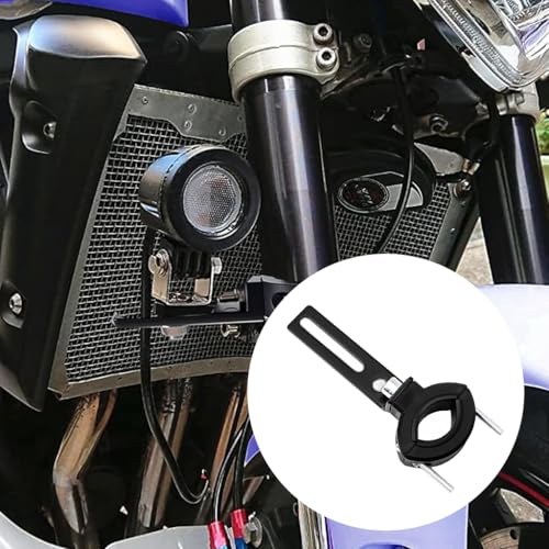 STHIRA® 2Pcs Motorcycle Fog Light Mount Bracket Accessories, Universal Adjustable Clamp Holders for Auxiliary Driving Lights, Compatible with Most Motorbike Handlebars & Crash Bars - Image 4