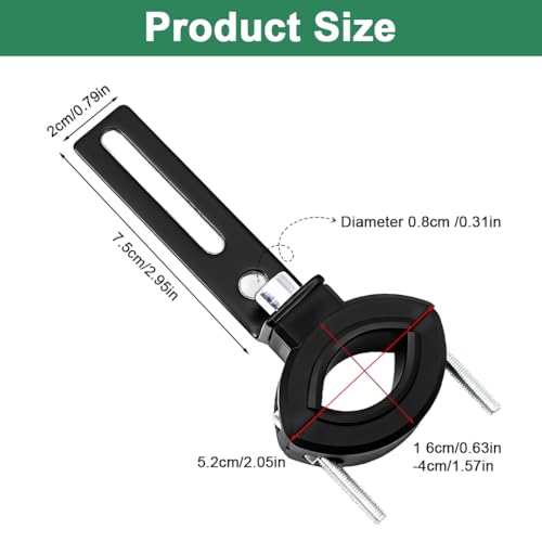 STHIRA® 2Pcs Motorcycle Fog Light Mount Bracket Accessories, Universal Adjustable Clamp Holders for Auxiliary Driving Lights, Compatible with Most Motorbike Handlebars & Crash Bars - Image 2