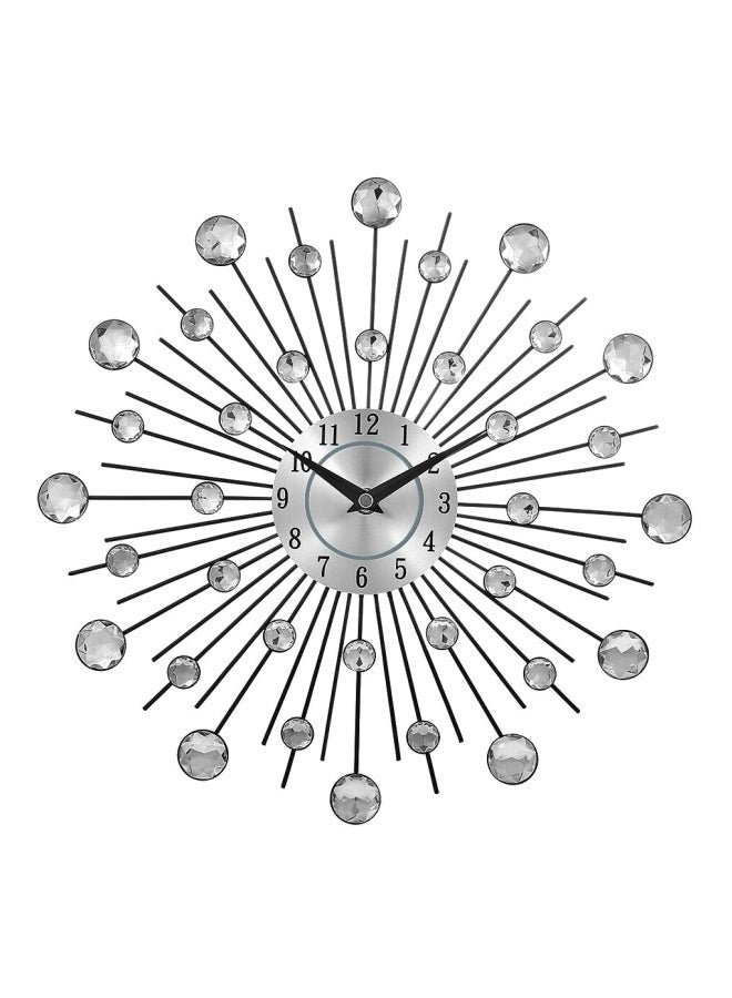 NIBEMINENT Decorative Wall Mounted Clock Silver/Black 33x33x4centimeter  - Image 1