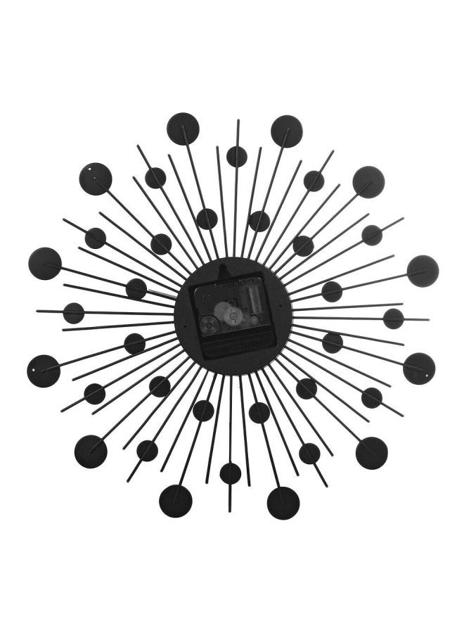 NIBEMINENT Decorative Wall Mounted Clock Silver/Black 33x33x4centimeter  - Image 2