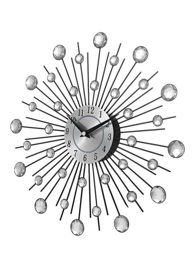 NIBEMINENT Decorative Wall Mounted Clock Silver/Black 33x33x4centimeter  - Image 3