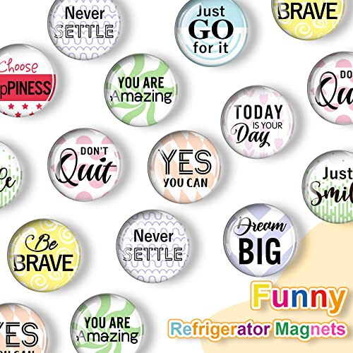 Weewooday 10 Pcs Inspirational Magnets for Refrigerator Fridge Decor Accessories Motivational Glass Quote Fun Magnet for Cabinet Kitchen Whiteboard Office (Encouragement Pattern) - Image 3