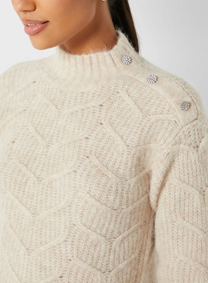 Ted Baker Taliiey Button Detail Sweater