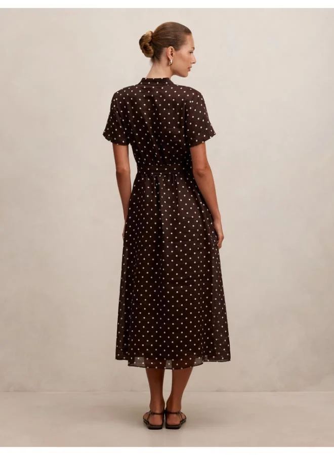 فورايفر نيو Therese Short Sleeve Midi Dress
