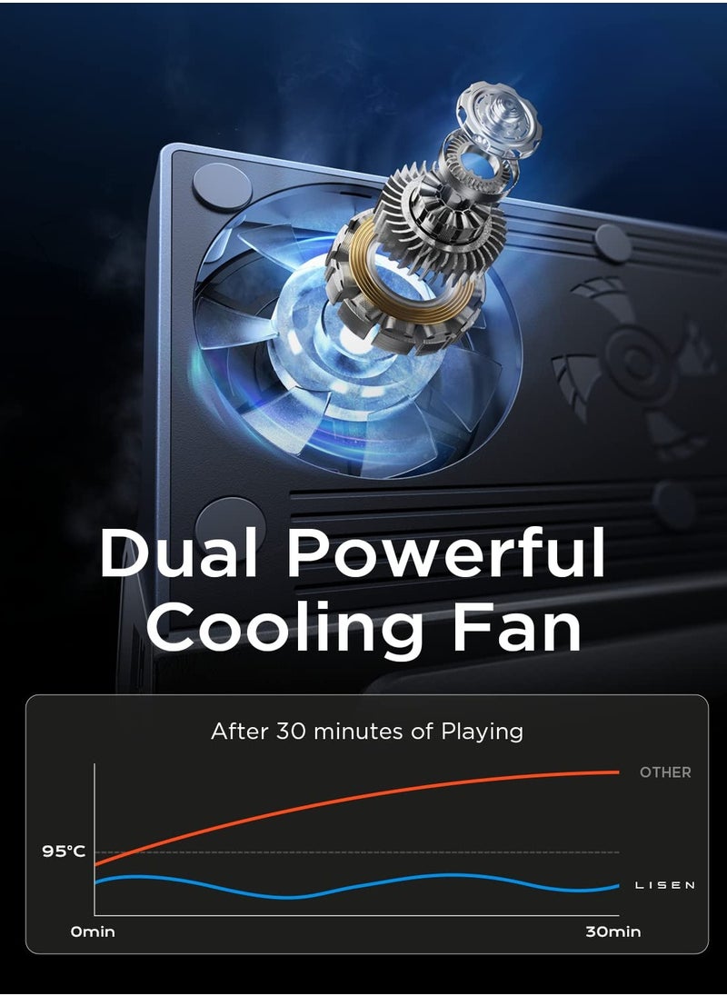 SYOSI - محطة إرساء Steam Deck مع مروحة، حامل قاعدة Steam Deck 10 في 1 يدعم HDMI 2.0 4k@60hz، جيجابت إيثرنت، شحن كامل السرعة USB-C، USB-A 3.0، USB-A 2.0، SD(U3)، تف (U3) - Image 1